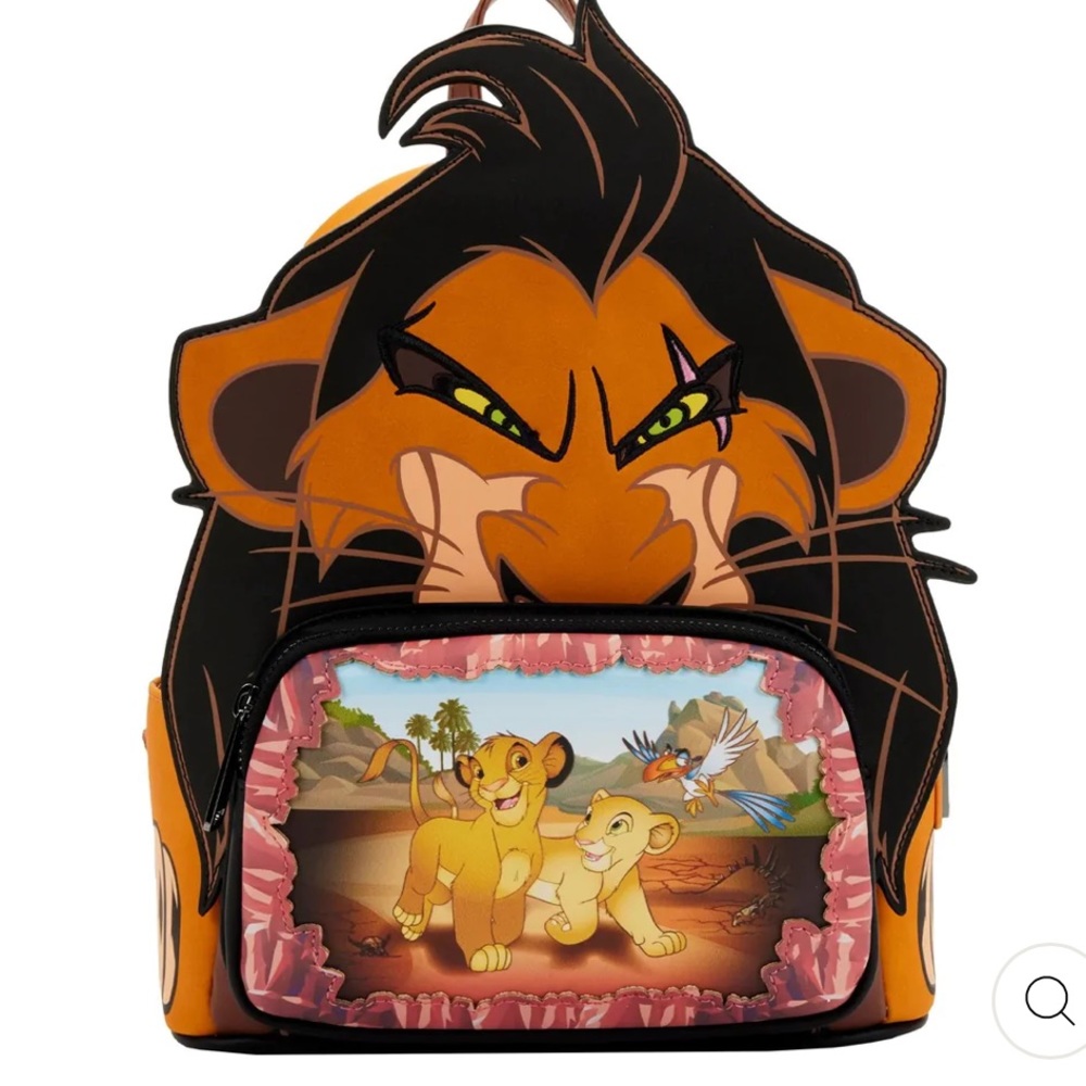 The Loungefly Disney Lion King Villains Scar Mini Backpack.